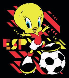 Umělecký tisk Tweety and football, 26.7 × 40 cm