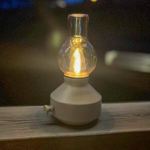PR Home dobíjecí LED světlo na terasu Glimt, béžové, IP44 21,3 cm