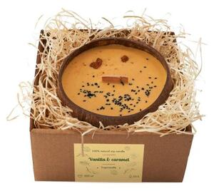Veganská svíčka v kokosu Tropikalia Vanilla & Caramel