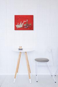 Art Group Obraz na plátně Psíci a kolo Toft Sam Velikost: 40 x 30 cm