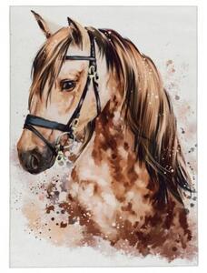Dětský koberec se vzorem koně Torino Kids 236 brown beauty 120x170 cm
