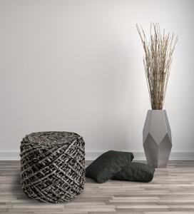 Pletený puf Pouf Royal 888 coffee 40x40 cm