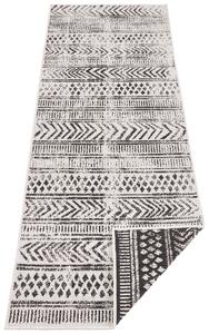 NORTHRUGS - Hanse Home koberce Kusový koberec Twin Supreme 103860 Biri Black/Cream – na ven i na doma - 80x350 cm