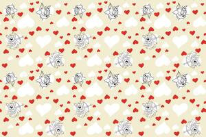 Umělecký tisk Tom a Jery - Valentine's day, 40 × 26.7 cm