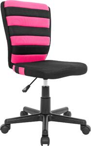 OTOČNÁ ŽIDLE PRO MLÁDEŽ, síťovina, černá, pink Carryhome - Dětské otočné židle