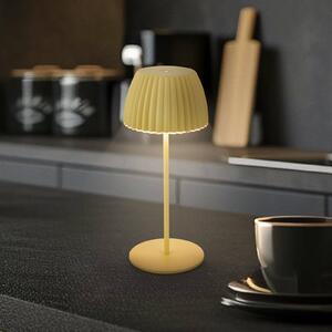 LED stolní lampa Brilo odpojená od sítě Riffle, 20 cm, zelená