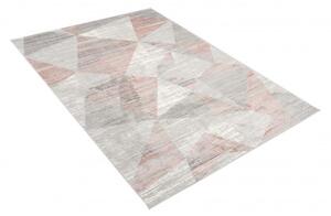 Makro Abra Moderní kusový koberec ASTHANE E455A světle šedý / tmavě růžový Rozměr: 120x170 cm