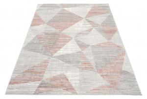 Makro Abra Moderní kusový koberec ASTHANE E455A světle šedý / tmavě růžový Rozměr: 120x170 cm