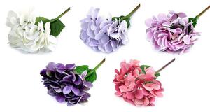 Umělá hortenzie velkokvětá k aranžování - 5 fialová lila