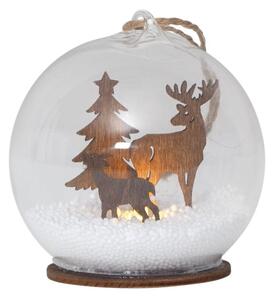 Světelná dekorace s vánočním motivem v přírodní barvě ø 8 cm Fauna – Star Trading