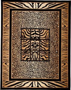 Makro Abra Kusový koberec ATLAS 6600A béžový černý Rozměr: 80x150 cm