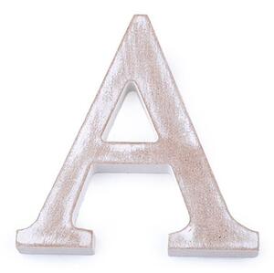 Dřevěná písmena abecedy vintage - 23 "X" bílá přírodní