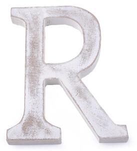 Dřevěná písmena abecedy vintage - 7 "G" bílá přírodní