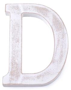 Dřevěná písmena abecedy vintage - 26 "&" bílá přírodní