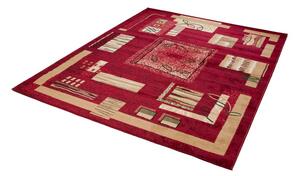 Makro Abra Kusový koberec ATLAS 5067D Červený Rozměr: 100x200 cm