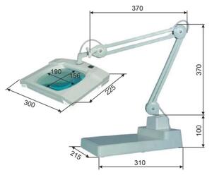 LED Stolní lampa s lupou LED/12W/12/230V