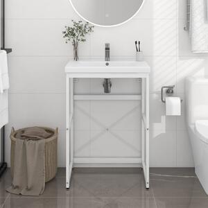 Koupelnový regál pod umyvadlo - 59x38x83 cm | bílý