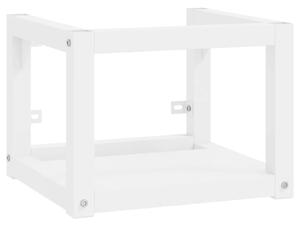 Nástěnný koupelnový regál pod umyvadlo - 40x38x31 cm | bílý