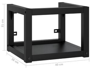 Nástěnný koupelnový regál pod umyvadlo - 40x38x31 cm | černý