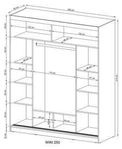 Šatní skříň Wiki I - 250 cm | MONTI nábytek
