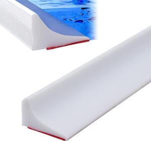 Silikonová zástěna do sprchy, 200 cm, bílá, vodotěsná, pro sprchové kouty bez sprchové vaničky