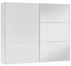 Šatní skříň se zrcadlem 250 cm MATAS - bílá