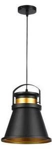 Lustr na lanku TAO 1xE27/60W/230V pr. 25 cm černá