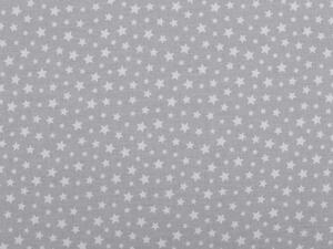 Bavlněná látka hvězdy - 11 (367) bílá šedá