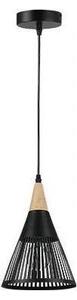 Lustr na lanku HIRA 1xE27/60W/230V pr. 18 cm černá