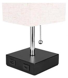 Stolní lampa 1xE27/60W/230V s USB nabíječkou
