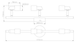 Globo 57385-3 - LED Bodové svítidlo KINLEY 3xGU10/3W/230V