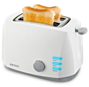 Topinkovač na 2 toasty Brock, 800W, funkce přihřátí a rozmrazení, bílý