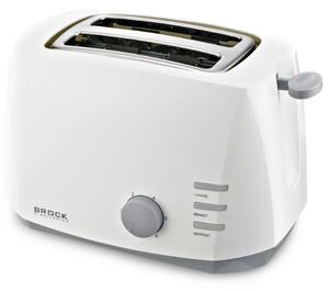 Topinkovač na 2 toasty Brock, 800W, funkce přihřátí a rozmrazení, bílý