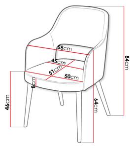 Čalouněná jídelní židle MOVILE 52 - buk / modrá