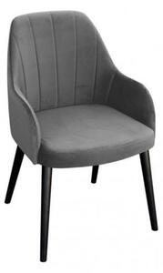Čalouněná jídelní židle MOVILE 50 - černá / šedá