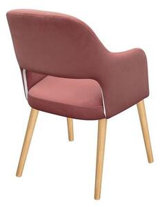 Čalouněná jídelní židle MOVILE 52 - buk / růžová