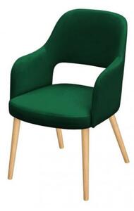 Čalouněná jídelní židle MOVILE 52 - buk / zelená