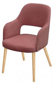 Čalouněná jídelní židle MOVILE 52 - buk / růžová