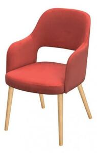 Čalouněná jídelní židle MOVILE 52 - buk / červená