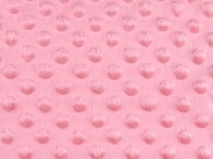 Minky s 3D puntíky METRÁŽ - 48 (29) růžová malinová