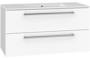 EBS Pure Skříňka s keramickým umyvadlem slim 101 cm, bílá 1 set