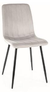 Čalouněná židle KASHA - černá / světle šedá
