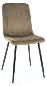 Čalouněná židle KASHA - černá / olivová