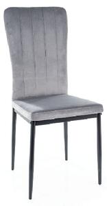 Čalouněná jídelní židle VALERIJA - černá / šedá