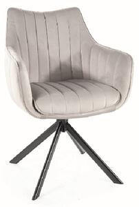 Otočná židle OTO 1 - světle šedá / černá