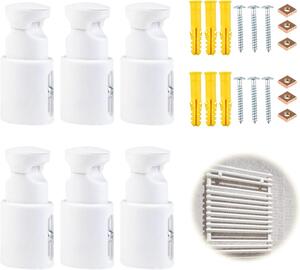 Nastavitelné konzole pro montáž radiátorů, rozsah 75-95 mm, 6 kusů, vyrobené z ABS plastu, vhodné do koupelen