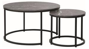 Konferenční stolek DAUN černý mramor/černá