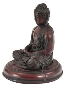 Buddha Amitába, tmavě červený, 9x9x11cm