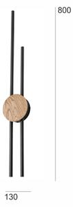Brilagi - LED Nástěnné svítidlo WOODY COLLINE LED/15W/230V 80 cm dub