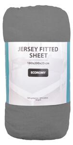 Aaryans Economy Jersey prostěradlo tmavě šedé Rozměry: 180x200 cm